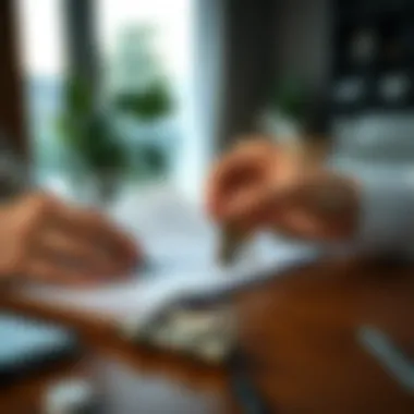 Closing a deal with documents and keys