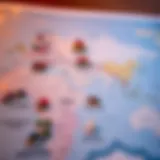 A detailed map highlighting various countries for real estate investment.