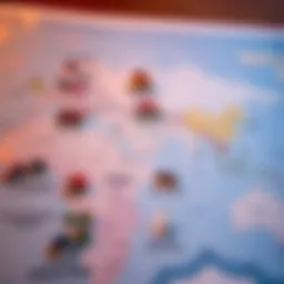 A detailed map highlighting various countries for real estate investment.