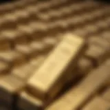 Gold bars stacked elegantly showcasing wealth