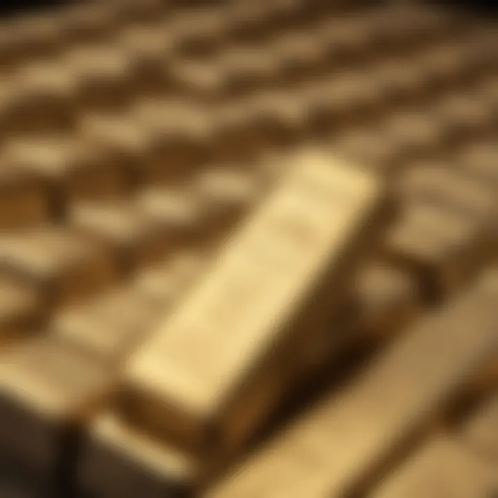 Gold bars stacked elegantly showcasing wealth