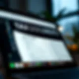 Close-up of a computer screen displaying tax documents