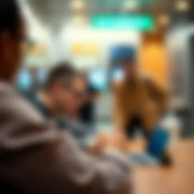 Mobile Banking Convenience Customer using a mobile app to manage their account