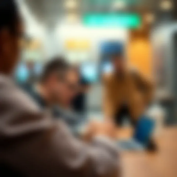 Mobile Banking Convenience Customer using a mobile app to manage their account