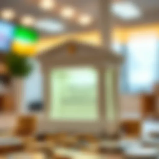Visual representation of a bank symbolizing zero-balance accounts