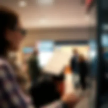 A customer reviewing banking options at PNC Bank