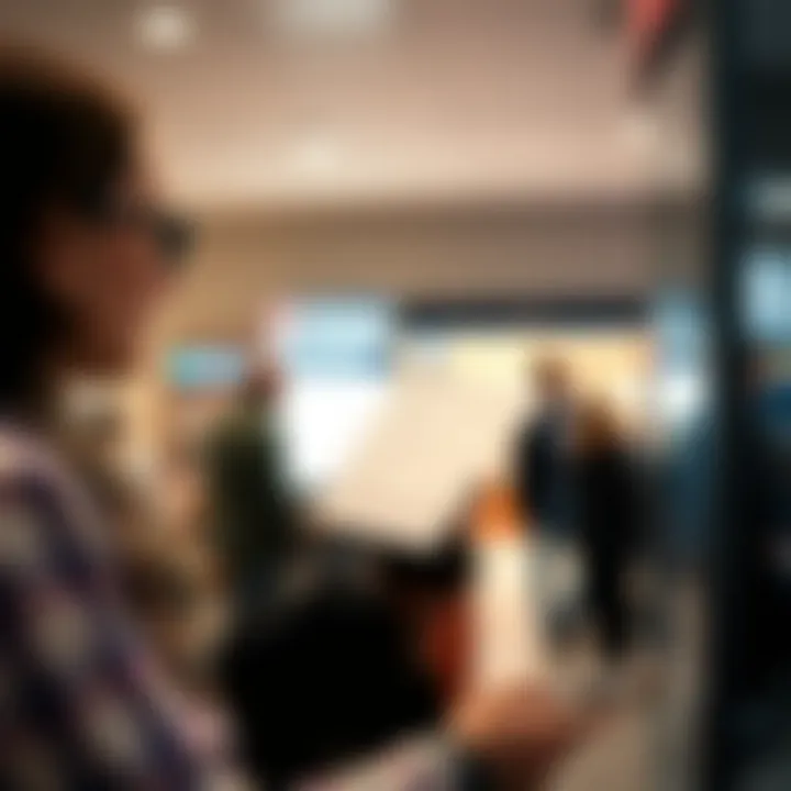 A customer reviewing banking options at PNC Bank