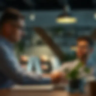 A financial planner assisting clients with accounts