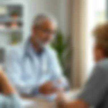 A healthcare professional discussing options with an individual