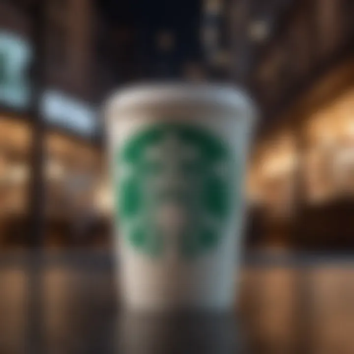 Starbucks logo in a modern setting