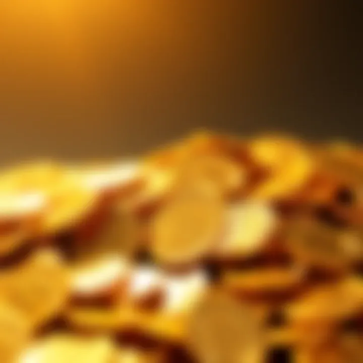 Wealth in Gold Coins Golden coins symbolizing wealth