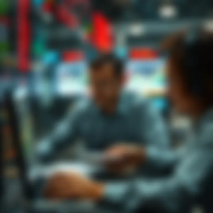 Analyzing Market Trends Investor analyzing market trends