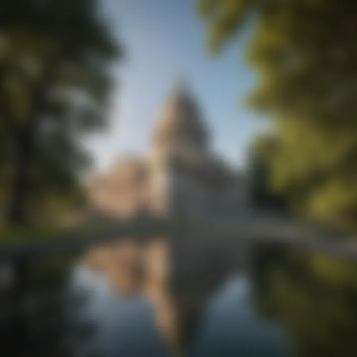 Majestic state capitol building with lush surroundings