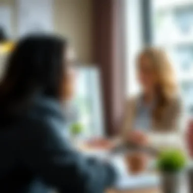 A couple discussing their real estate options with a professional