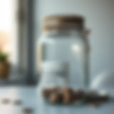 Effective Savings Techniques A savings jar labeled for closing costs