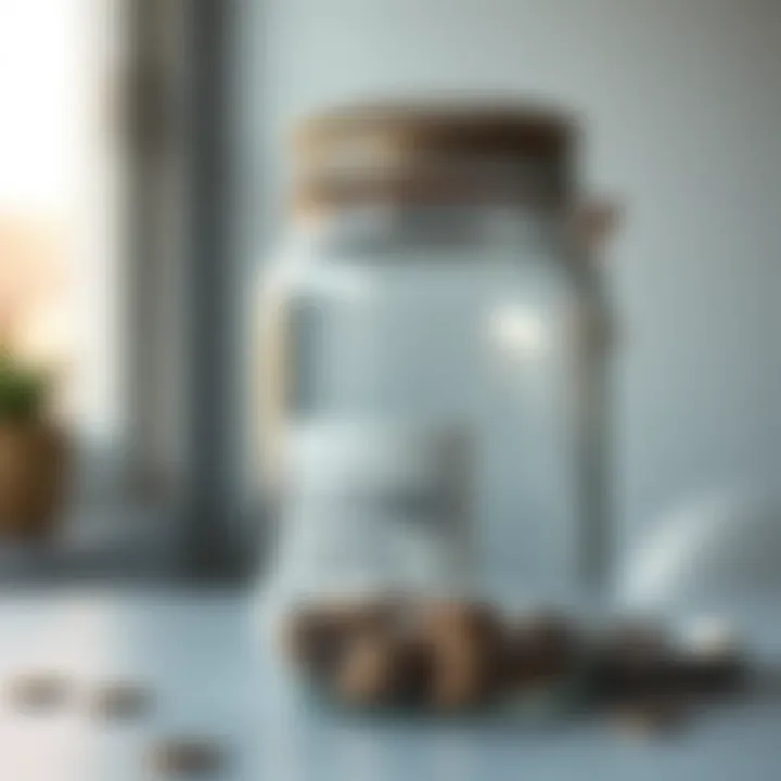 Effective Savings Techniques A savings jar labeled for closing costs