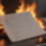 Tax documents on fire