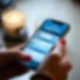 User interface of a budgeting app on an iPhone screen