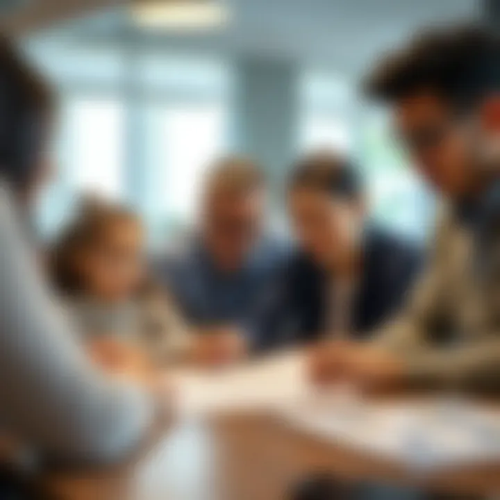 Strategic Planning for Home Financing A family reviewing mortgage options at a table