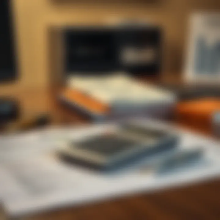 Understanding Financial Implications of Mortgages Calculator and financial documents on a desk
