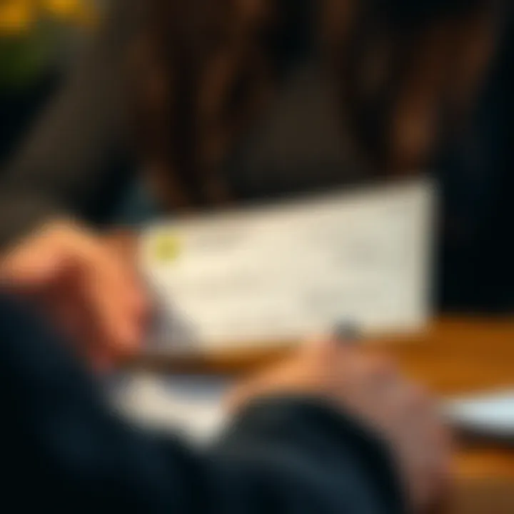 Illustration of check signing process