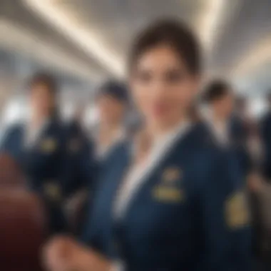 Flight Attendants Greeting Passengers