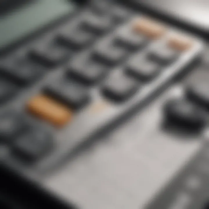 Calculator with car keys illustrating tax calculations