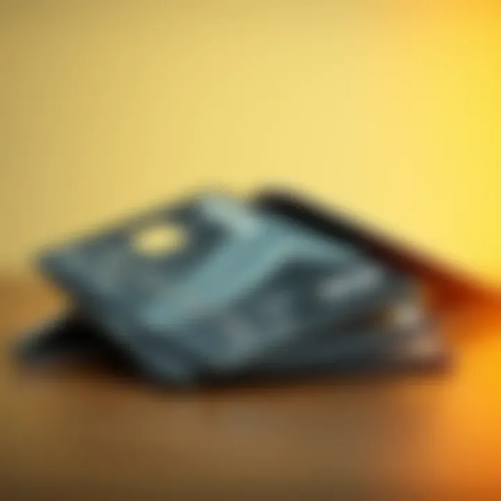 Conceptual image depicting financial management with credit cards