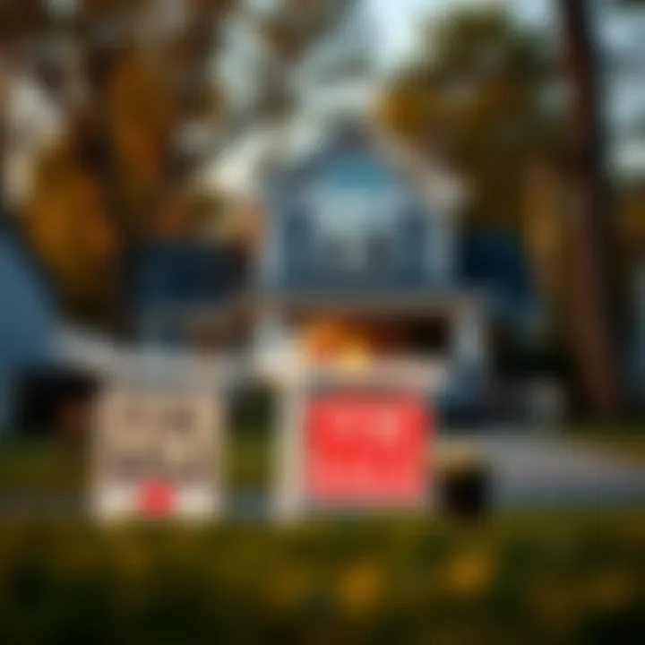 Home Buying Landscape A house with a 'For Sale' sign in front