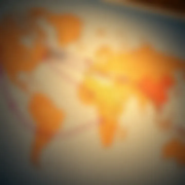 International Transfer Routes Map highlighting international transfer routes with arrows and currencies