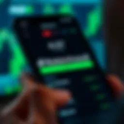 An overview of the Robinhood app interface displaying stock trading features.