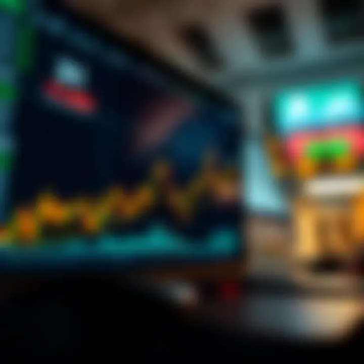 A visual representation of stock market trends and investment strategies.