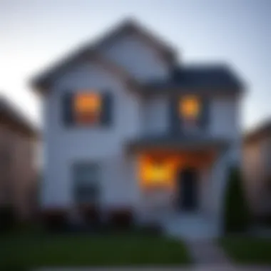 Exterior of a two-story house showcasing fresh paint