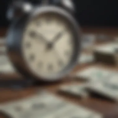 Clock and Money Illustration