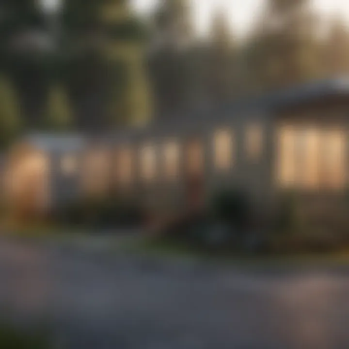 Diagram illustrating types of manufactured housing