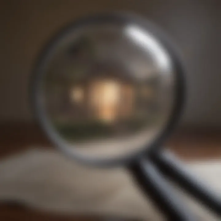 Clarity vision through magnifying glass on financial document