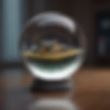 Transparent crystal ball showing financial well-being