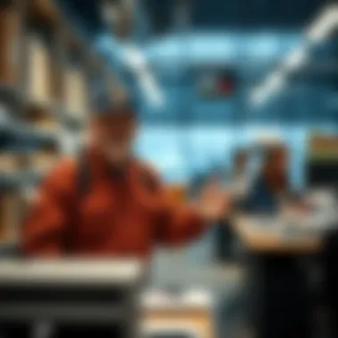 Veteran showcasing skills in a workplace environment