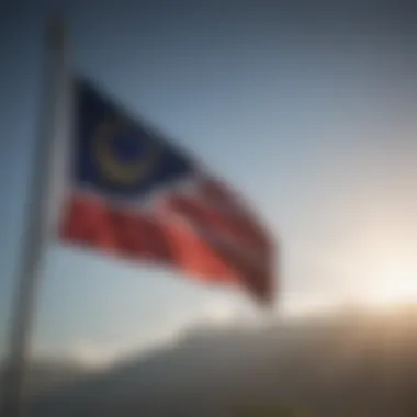 Virginia State Flag Waving in the Wind