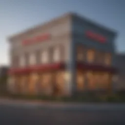 Wells Fargo bank branch exterior showcasing security features