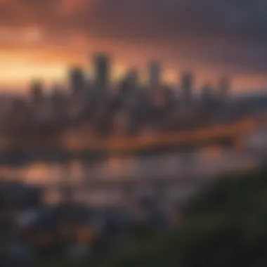 Pittsburgh Skyline at Sunset Scenic view of Pittsburgh skyline at sunset